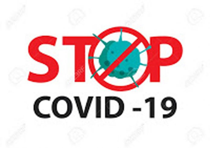 142816834 stop covid 19 coronavirus with red symbol danger sign