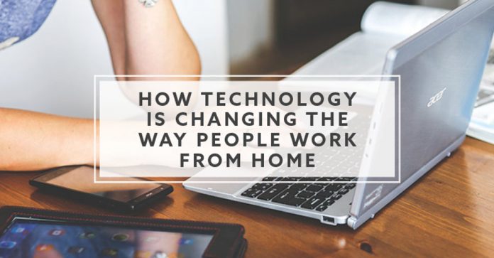 how technology is changing the way people work from home blog header
