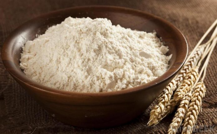 bowl of whole grain flour